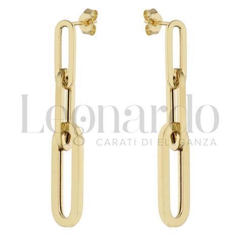 orecchini gucci donna pendenti|Orecchini in oro 18 carati GG Tissue GUCCI da donna .